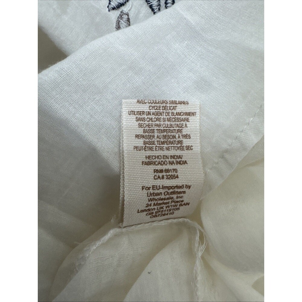 Free People Pavlo Babydoll Sz S White 100% Cotton Floral - Picture 16 of 16